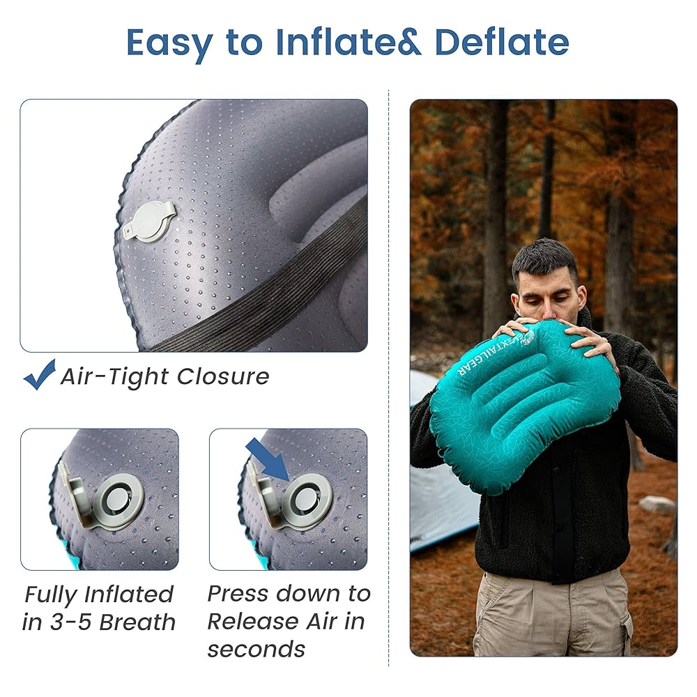 Amazon | FLEXTAILGEAR エアーピロー キャンプ枕 持ち運び便利